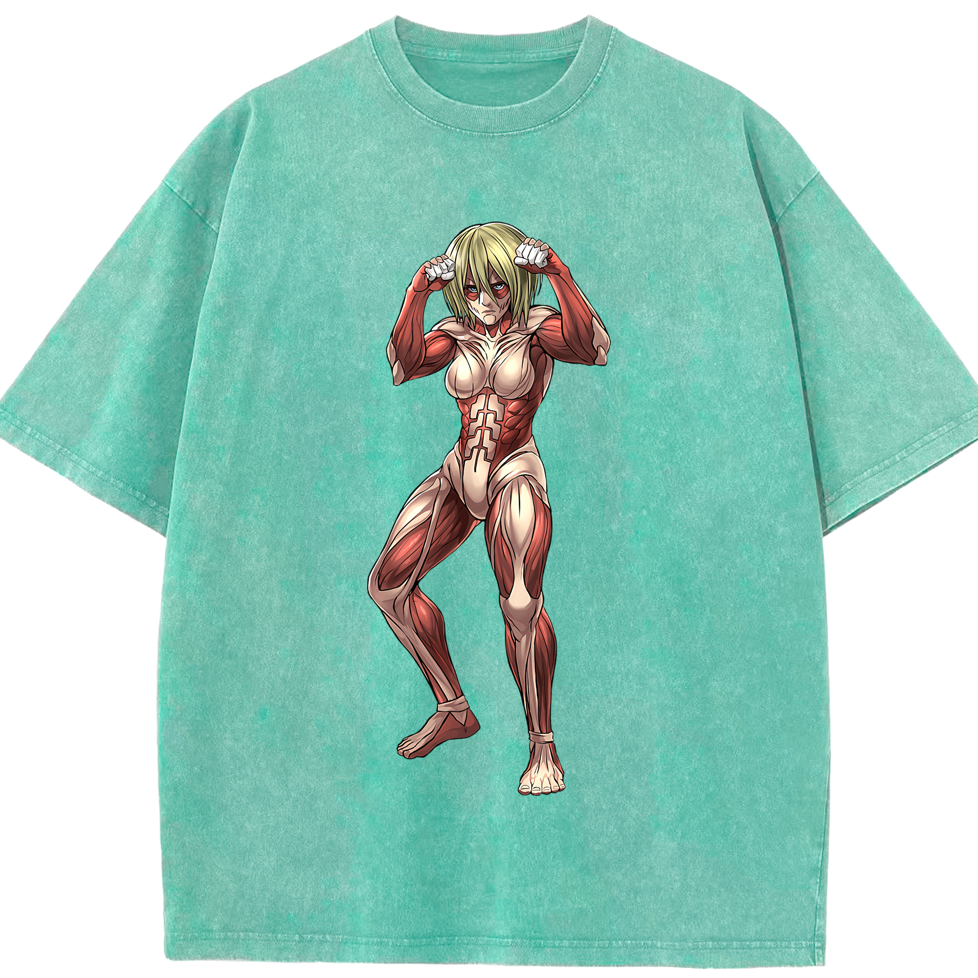 （画像用） 進撃の巨人 Attack on Titan 綿100% ヴィンテージ風 半袖Tシャツ（フロントプリント）